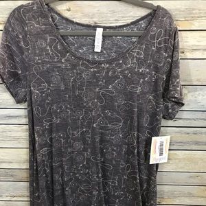 LuLaRoe Classic tee with telephones